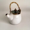 Tea Pot bamboo handle Red Brwon
