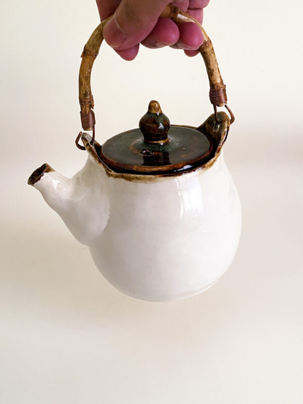 Tea Pot bamboo handle Red Brwon - Image 4